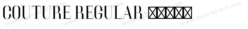 COUTURE REGULAR字体转换